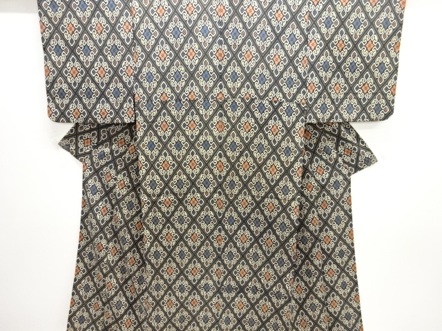 JAPANESE KIMONO / ANTIQUE KIMONO / SILK / KINSHA / FLOWER